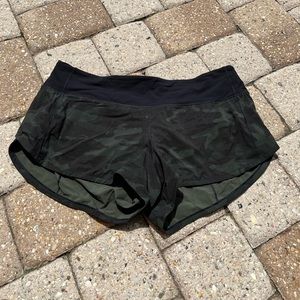 Camo Speed Up Lululemon Shorts